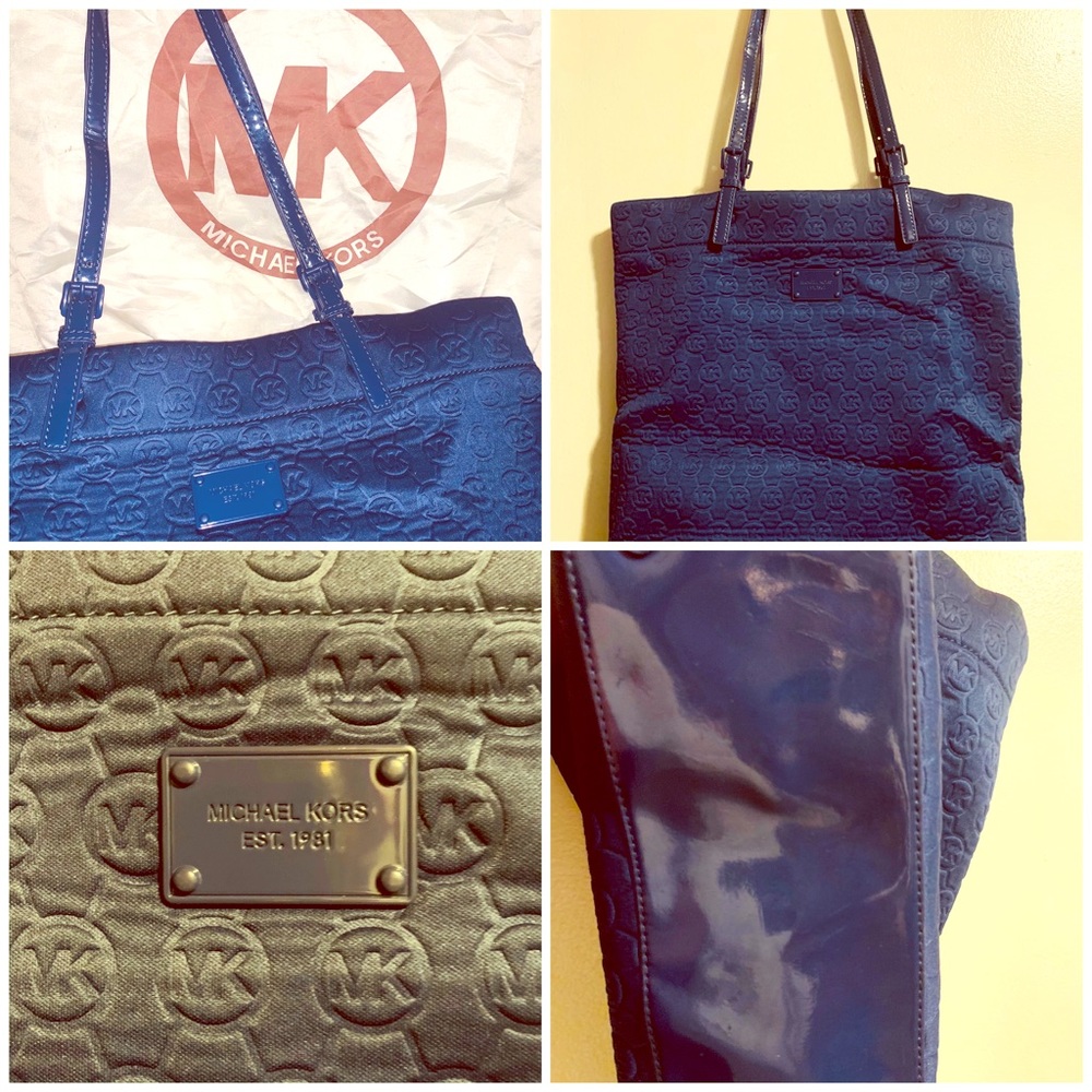 Michael Kors royal blue tote